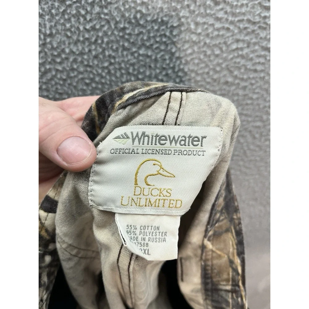 Vintage Ducks Unlimited Pants Mens 2XL XXL Camo Cargo Whitewater Advantage Max 4